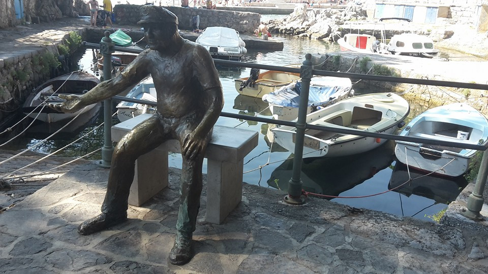 Statua pescatore Abbazia, Istria, Croazia