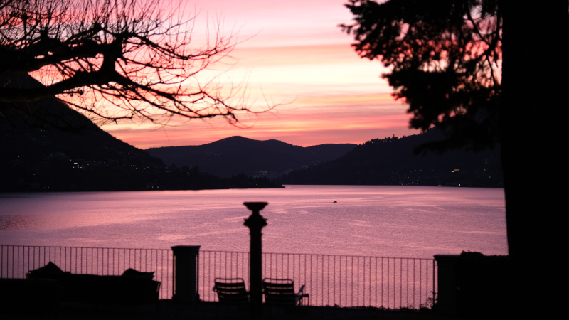 belvedere villa lario lago di como tramonto