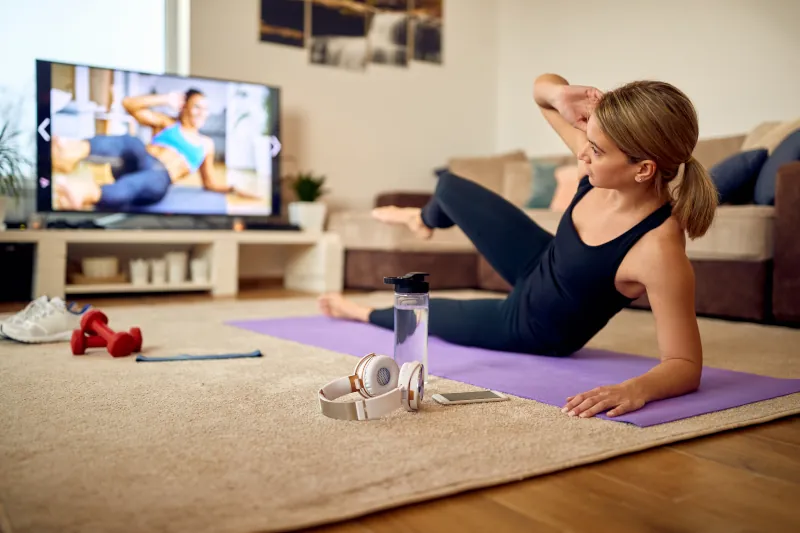 allenarsi a casa con smart tv